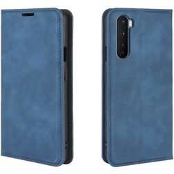Mobigear Retro Slim OnePlus Nord Klapphülle Portemonnaie - Dunkelblau