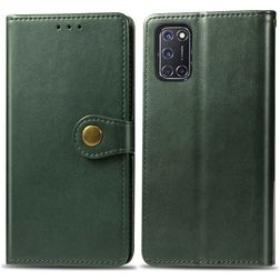 Mobigear Snap Button OPPO A72 Hülle Klapphülle Geldbörse - Grün