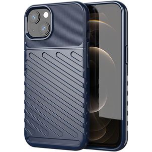 Mobigear Groove iPhone 13 Mini Hülle Flexibles TPU Backcover - Blau