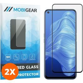 Mobigear Premium Realme 7 Panzerglas Gehärtetes Glas Displayschutz - Hüllenfreundlich - Schwarz (2er Pack)