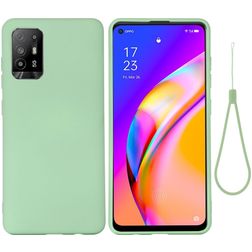 Mobigear Rubber Touch OPPO A94 5G Silikon Hülle Backcover - Grün