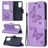 Mobigear Butterfly Samsung Galaxy A52 Hülle Klapphülle Geldbörse - Lila