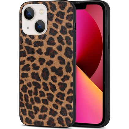 Mobigear Safari iPhone 14 Hülle Flexibles TPU Backcover - Leopard