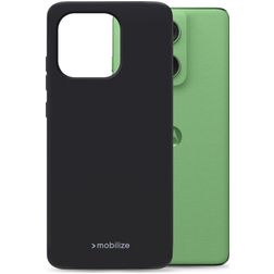 Mobilize Rubber Gelly Motorola Edge 60 Hülle Flexibles TPU Backcover - Schwarz