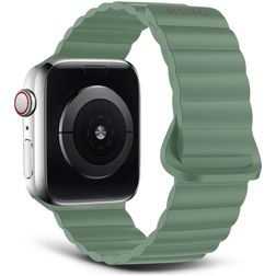 Decoded Traction Loop Silikon Apple Watch Armband Magnetverschluss - 49/46/45/44 mm - Sage Leaf