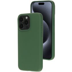 Mobiparts iPhone 15 Pro Max Silikon Hülle Backcover - Forest Green