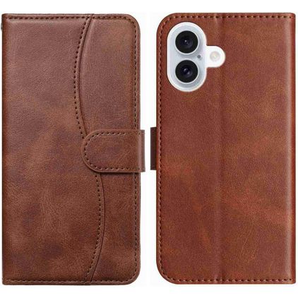 Mobigear S Line iPhone 17 Hülle Klapphülle Geldbörse - Braun