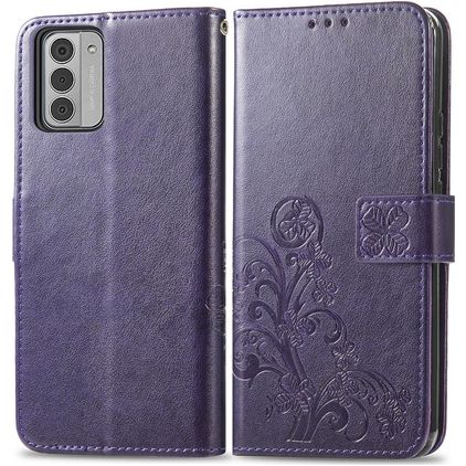 Mobigear Clover Nokia G42 Hülle Klapphülle Geldbörse - Lila