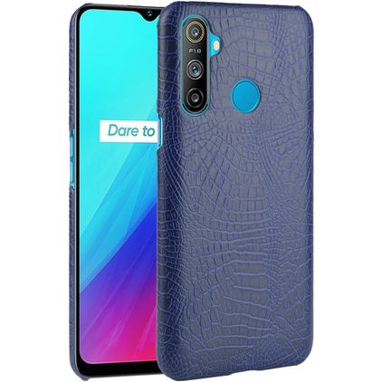 Mobigear Croco Realme C3 Hülle Hardcase Backcover - Blau