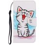 Mobigear Design OnePlus 8 Hülle Klapphülle Geldbörse - Katze