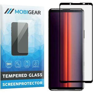 Mobigear Premium Sony Xperia 5 II Panzerglas Gehärtetes Glas Displayschutz - Hüllenfreundlich - Schwarz
