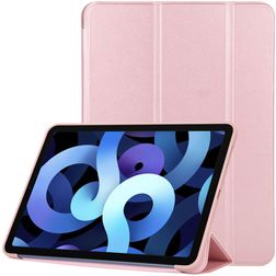 Mobigear Tri-Fold Gel iPad Air 5 (2022) Hülle TPU,Kunstleder Klapphülle - Roségold