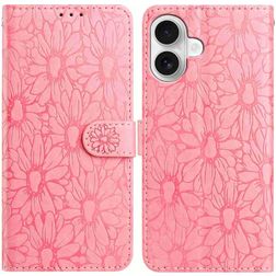 Mobigear Flowers iPhone 17 Hülle Klapphülle Geldbörse - Pink