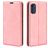 Mobigear Retro Slim Motorola Moto E32s Hülle Klapphülle Geldbörse - Pink