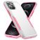 Mobigear Heavy Armor iPhone 14 Pro Max Hülle Hardcase Backcover Stoßfest - Weiß / Pink