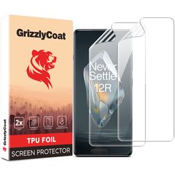 GrizzlyCoat OnePlus 12R Hydrogel-TPU Displayschutz - Hüllenfreundlich + Montagerahmen (2er Pack)