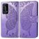 Mobigear Butterfly Huawei P40 Pro Klapphülle Portemonnaie - Lila