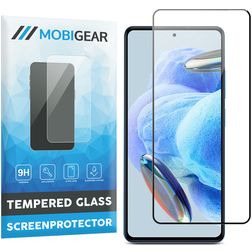 Mobigear Premium Xiaomi Redmi Note 12 Pro 5G Panzerglas Displayschutz - Hüllenfreundlich - Schwarz