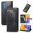 Mobigear Mandala Samsung Galaxy M52 Hülle Klapphülle Geldbörse - Schwarz