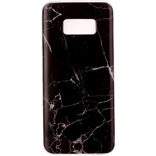 Mobigear Marble Samsung Galaxy S8 Plus Hülle Flexibles TPU Backcover - Schwarz
