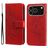 Mobigear Flowers iPhone 17 Pro Hülle Klapphülle Geldbörse - Rot