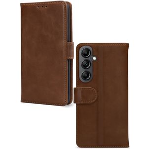 Mobilize Wallet Samsung Galaxy A14 Hülle Echtes Leder Klapphülle Geldbörse - Braun