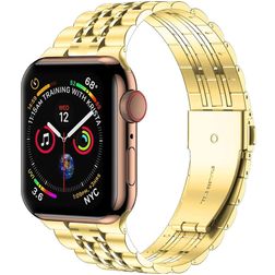 Mobigear Monaco Edelstahl Apple Watch Armband Faltschließe - 49/46/45/44 mm - Gold