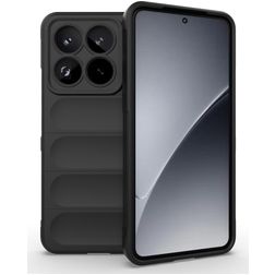 Mobigear Bumpy Xiaomi 15 Pro Hülle Flexibles TPU Backcover - Schwarz