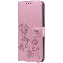 Mobigear Roses Huawei Mate 20 Pro Hülle Klapphülle Geldbörse - Roségold