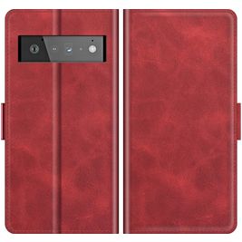 Mobigear Slim Magnet Google Pixel 6 Pro Hülle Klapphülle Geldbörse - Rot