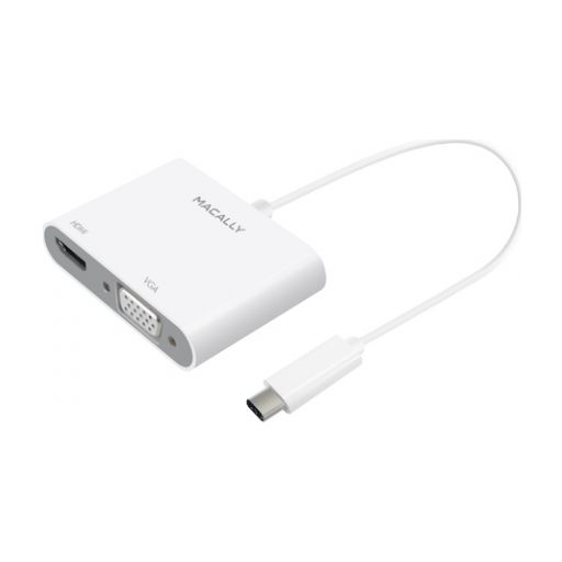 Macally UCVH4K USB-C auf HDMI / VGA Hub - Weiß