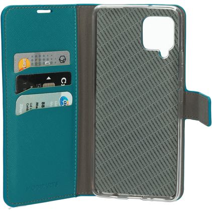 Mobiparts Saffiano Wallet Samsung Galaxy A42 Klapphülle Portemonnaie - Türkis