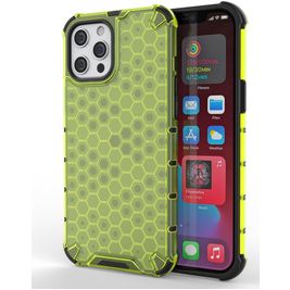 Mobigear Honeycomb iPhone 13 Pro Hülle Hardcase Backcover Stoßfest - Grün