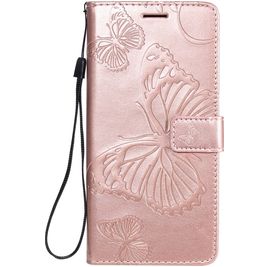 Mobigear Pressed Butterfly Bookcase Case Rose Gold Samsung Galaxy A31