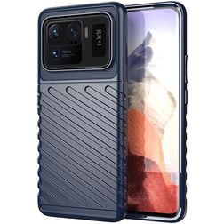 Mobigear Groove Xiaomi Mi 11 Ultra Hülle Flexibles TPU Backcover - Blau