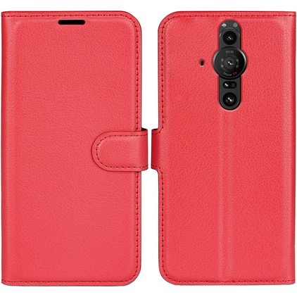 Mobigear Classic Sony Xperia Pro-I Hülle Klapphülle Geldbörse - Rot