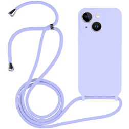 Mobigear Lanyard iPhone 15 Plus Silikon Handykette - Lila