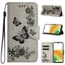 Mobigear Butterfly Samsung Galaxy A35 Hülle Klapphülle Geldbörse - Grau