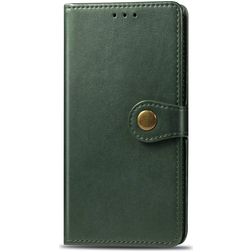Mobigear Snap Button OPPO A9 (2020) Hülle Klapphülle Geldbörse - Grün