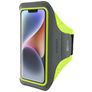 Mobiparts Comfort Fit Handyhalterung Joggen iPhone 14 Sporthülle Neopren Sportarmband - Neon Green