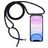 Mobigear Lanyard iPhone 11 Flexibles TPU Handykette - Transparent / Schwarz