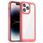 Mobigear Crystal iPhone 14 Pro Hülle Hardcase Backcover - Transparent / Rot