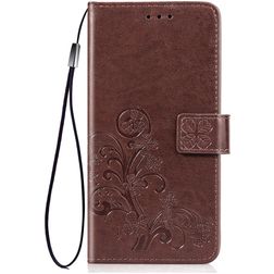 Mobigear Clover Huawei P40 Pro Hülle Klapphülle Geldbörse - Braun