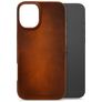 Mobilize Premium iPhone 16 Plus MagSafe Hülle Echtes Leder Backcover - Burned Cognac