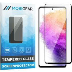 Mobigear Premium Samsung Galaxy A73 Panzerglas Displayschutz - Hüllenfreundlich - Schwarz