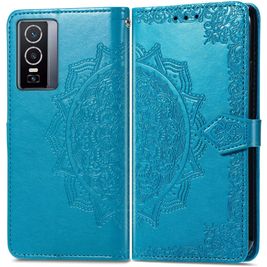 Mobigear Mandala Vivo Y76 Hülle Klapphülle Geldbörse - Blau