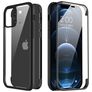 Valenta Full Cover iPhone 12 Pro Hülle Gehärtetes Glas Backcover Stoßfest - Schwarz