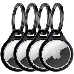 ITSkins AirCover Apple AirTag Hülle Flexibles TPU Schlüsselanhänger - Schwarz