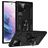 Mobigear Armor Ring Samsung Galaxy S22 Ultra Hülle Hardcase Backcover Stoßfest mit Ringhalter - Schwarz