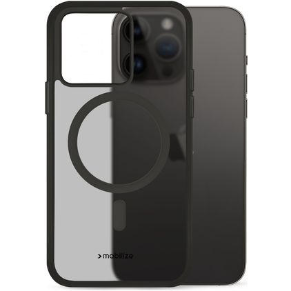 Mobilize Hybrid iPhone 14 Pro Max MagSafe Hülle Hardcase Backcover Stoßfest - Schwarz